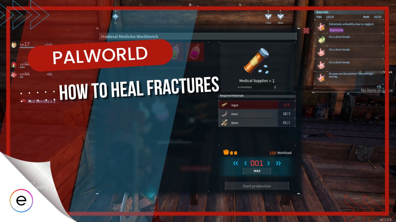 how to heal fracture palworld
