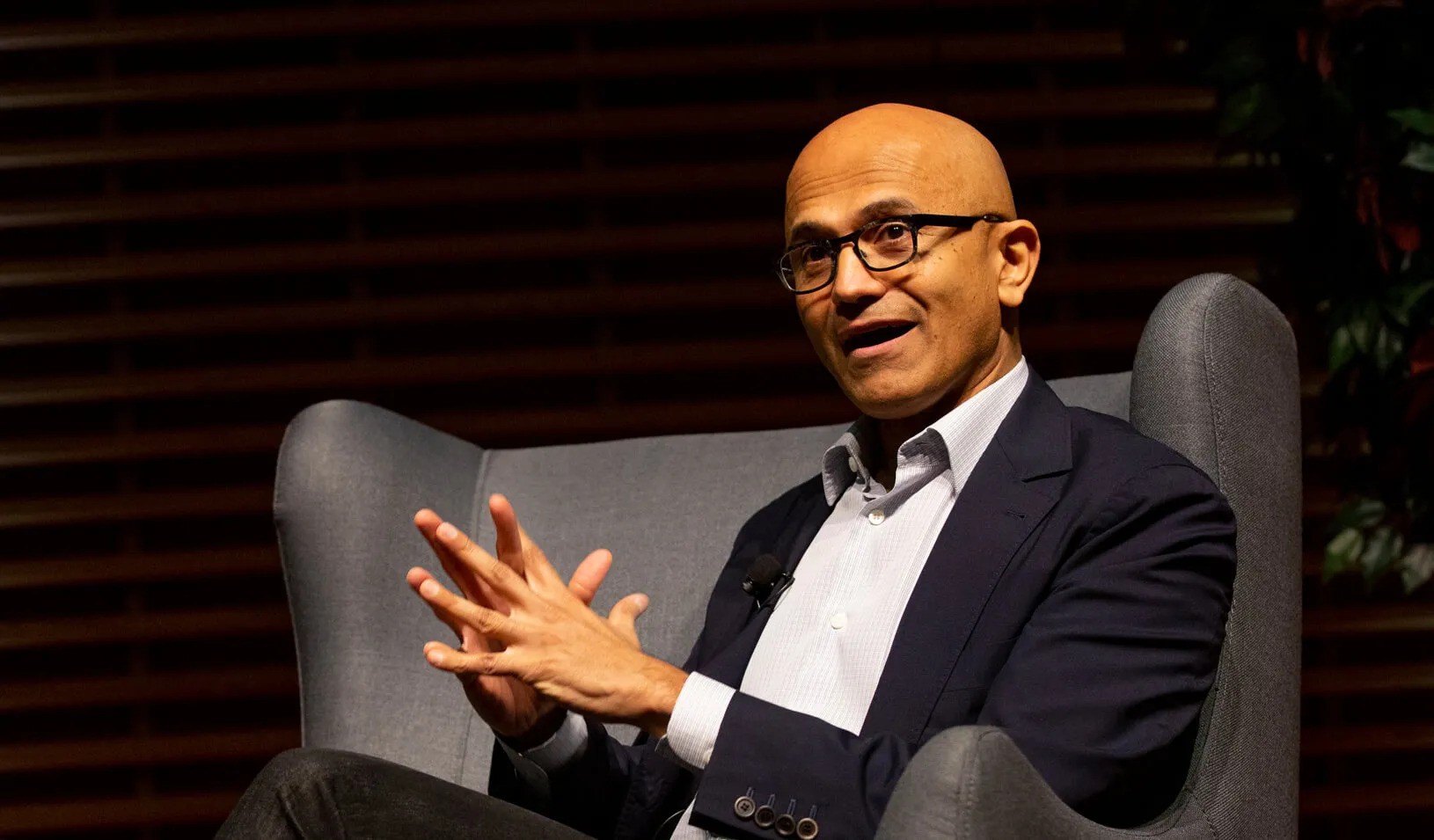 Microsoft CEO Satya Nadella during an interview with Stanford Graduate School of Business (2019).