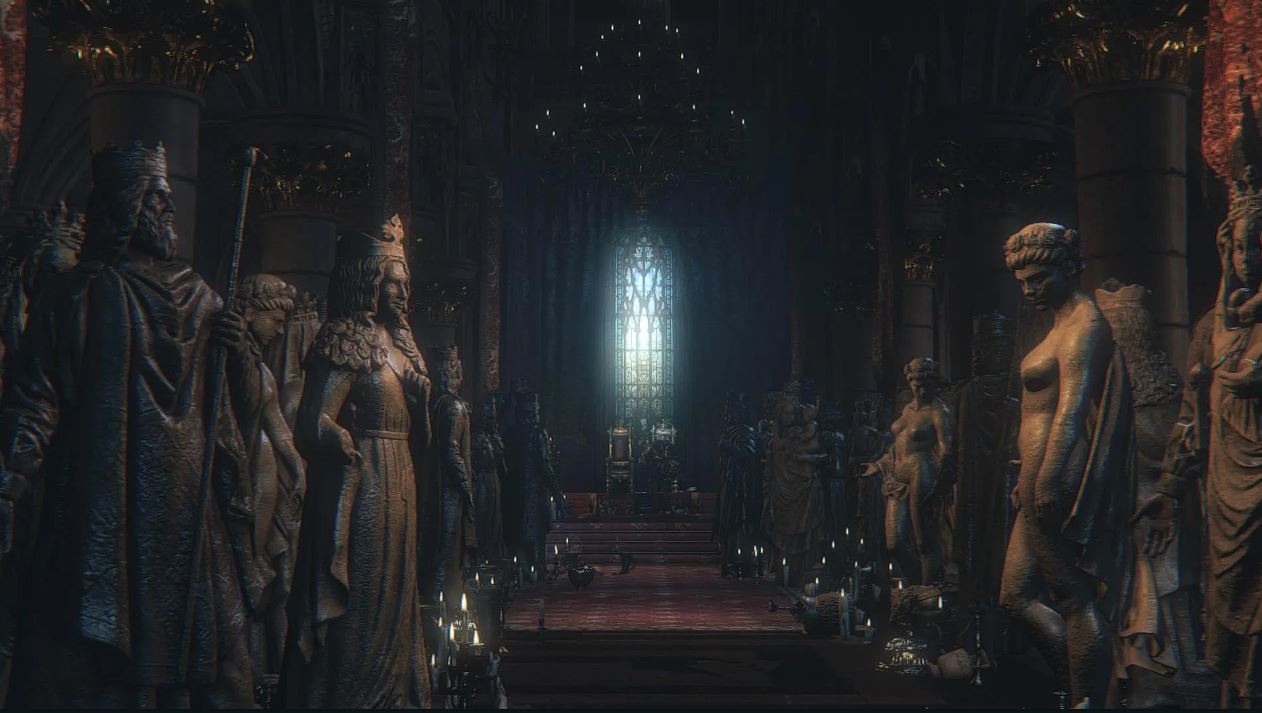 Bloodborne's amazing level design and art direction at display.