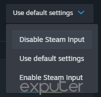Disabling Steam input