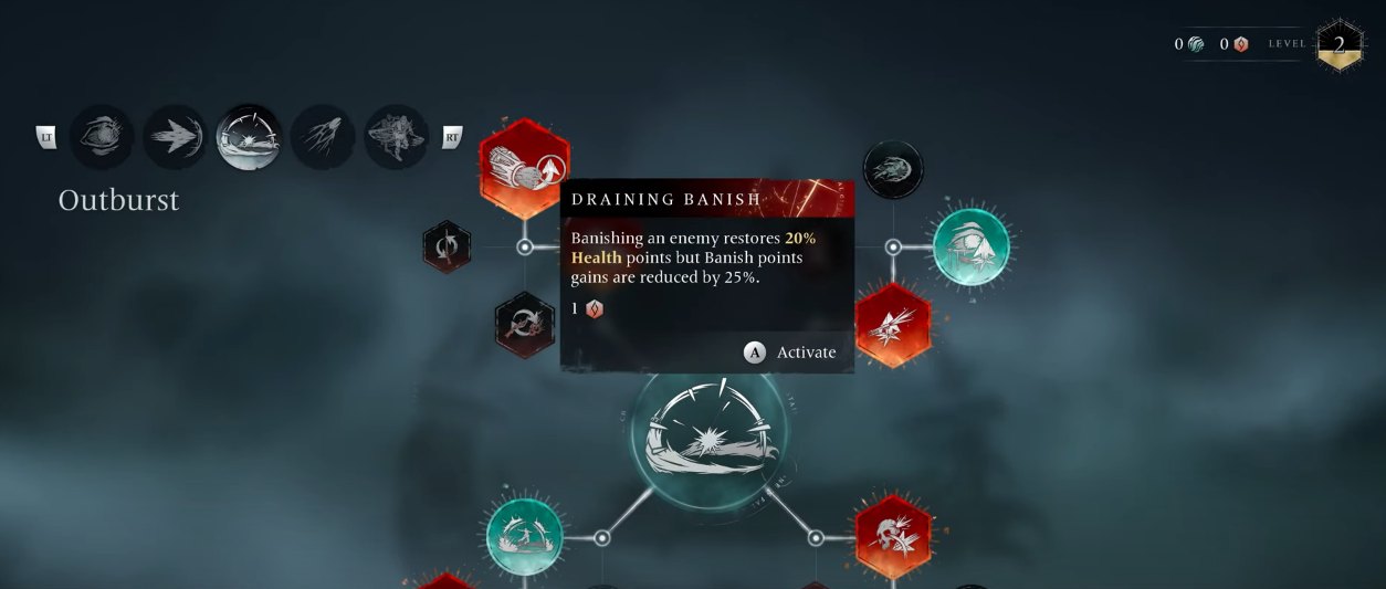 One of the Skill Tree Sections in Banishers: Ghosts of New Eden