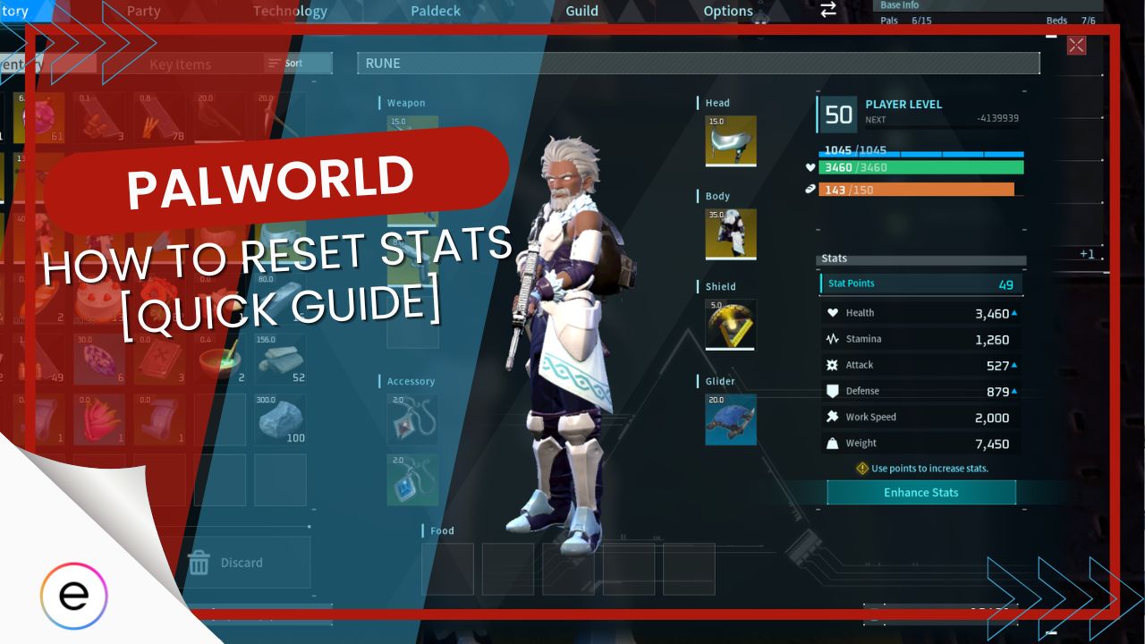 Palworld : How to Reset Stats