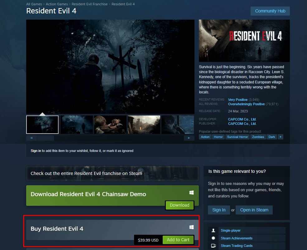 Ремейк Resident Evil 4 получает постоянное снижение цен после выхода Gold Edition
