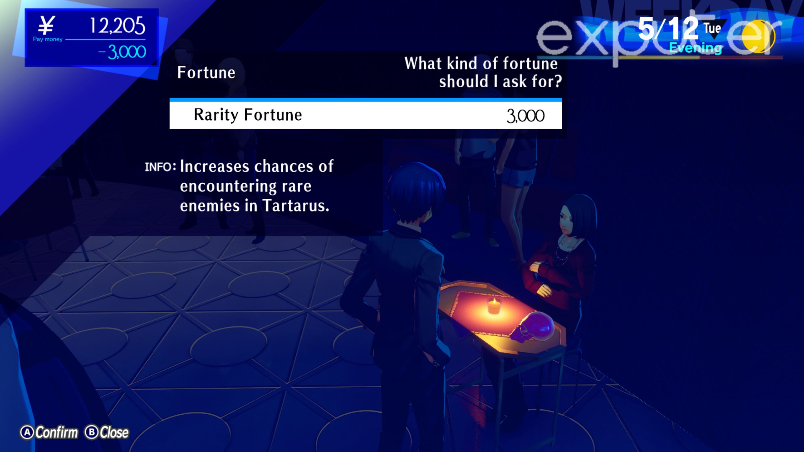 rarity fortune persona 3 reload get money fast