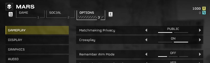 Crossplay Option
