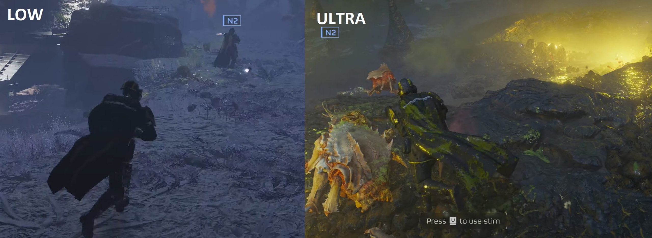 Helldivers 2 ultra vs low preset settings