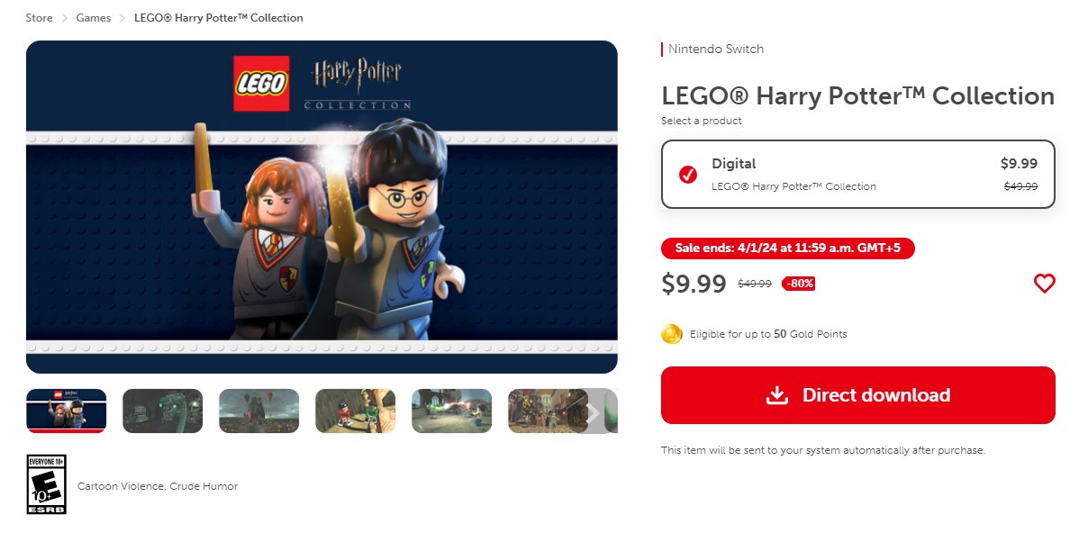 Lego Harry Potter Collection on the eShop