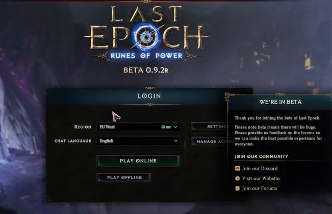 change server lost epoch