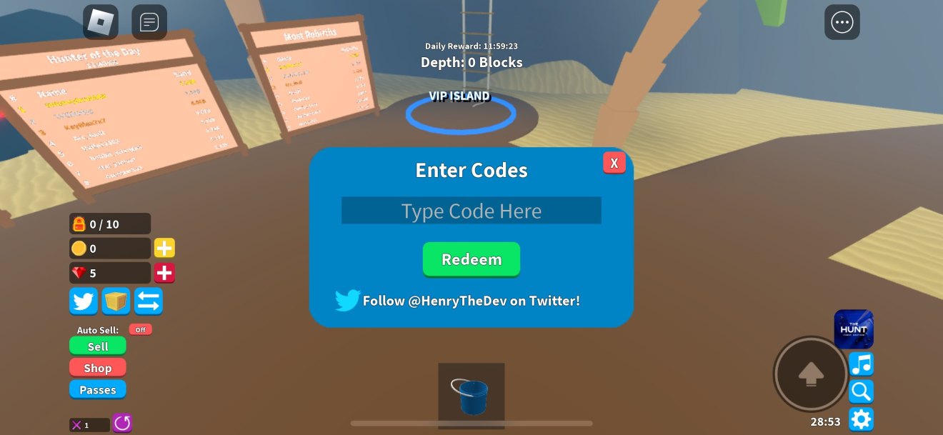 Treasure Hunt Simulator Codes [July 2024]