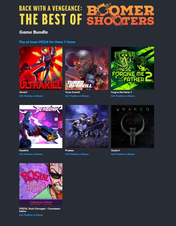 Humble Bundle With The New Boomer Shooters Deal