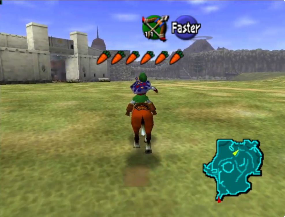 Link on Epona in Ocarina of time