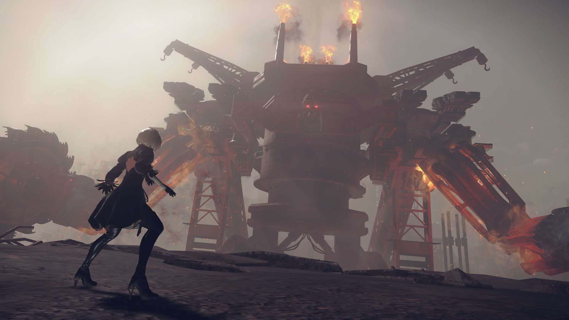 Nier: Automata Features Some Incredibly Well-Made Boss Fight Set Pieces | Source: Steam