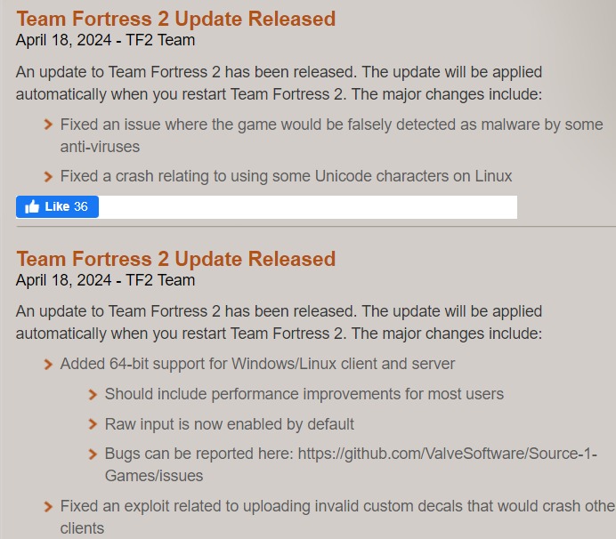 The new Team Fortress 2 update is said to improve the game performance significantly.