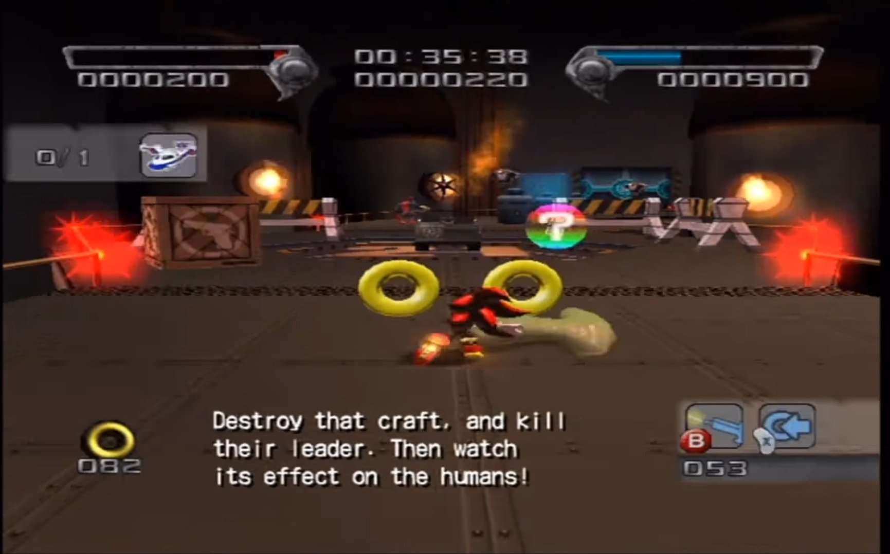 Shadow being tasked to assassinate the president in Shadow the Hedgehog.