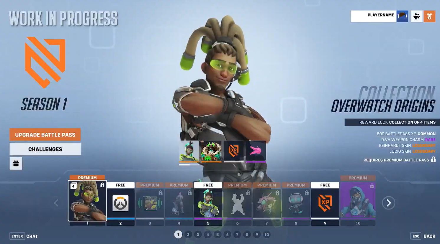 The battle pass design from Overwatch 2.