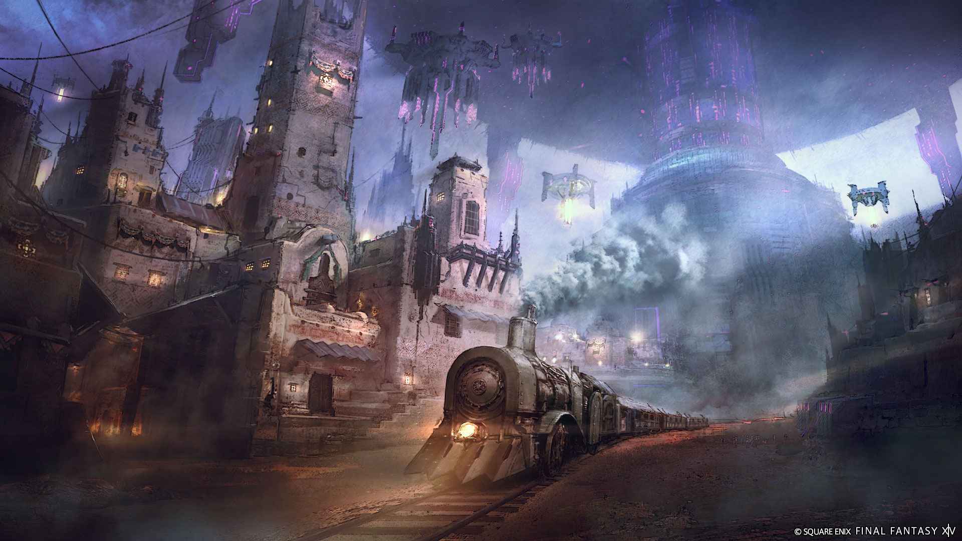 Heritage Found, one of the new locations in Final Fantasy 14 Dawntrail, comes off as a mixture of Ancient Baghdad and Victorian aesthetics. | Source: Square Enix