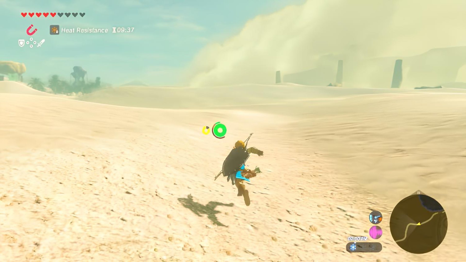 Link Exploring The Desert In Breath Of The Wild
