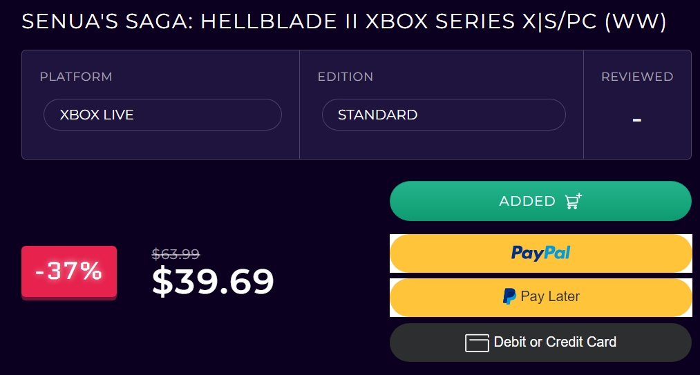 You can buy Hellblade 2 in a low price for a limited time | Image Source: CDKeys