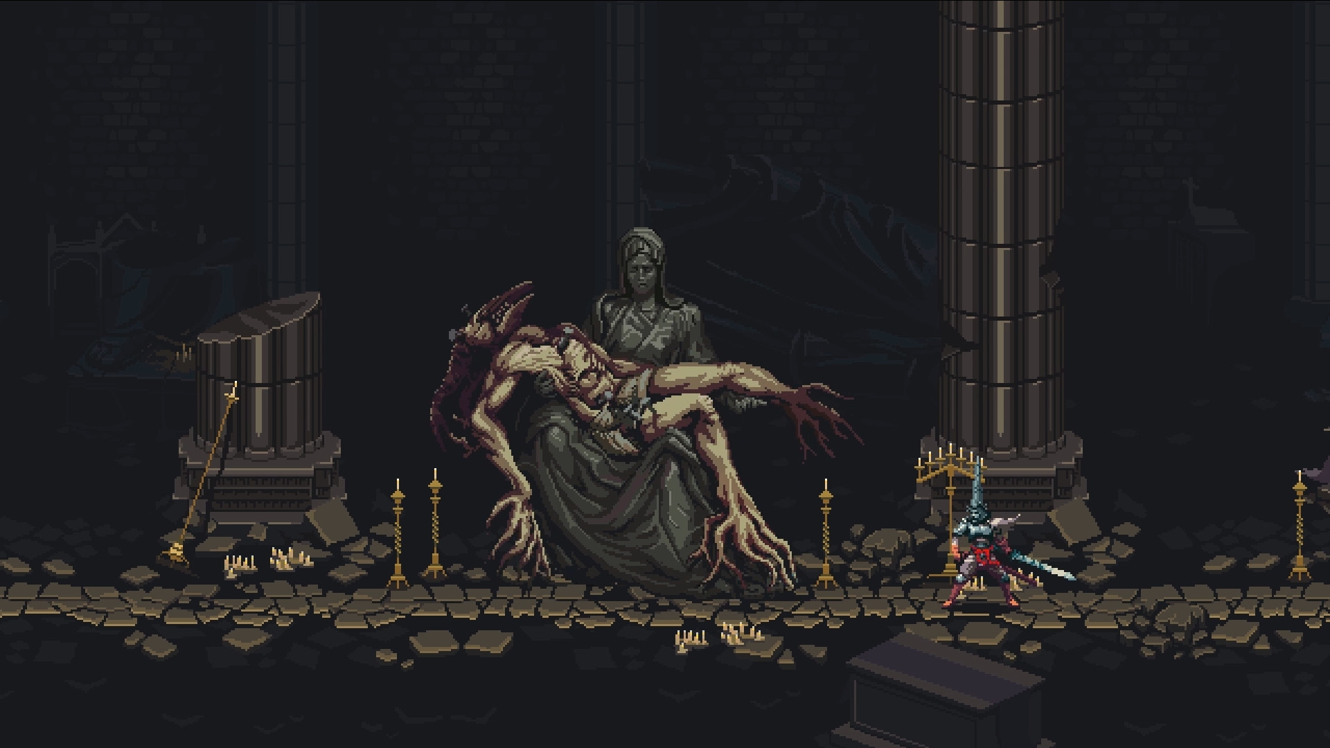 Bosses in Blasphemous are unsettling, to say the least | Source: Steam