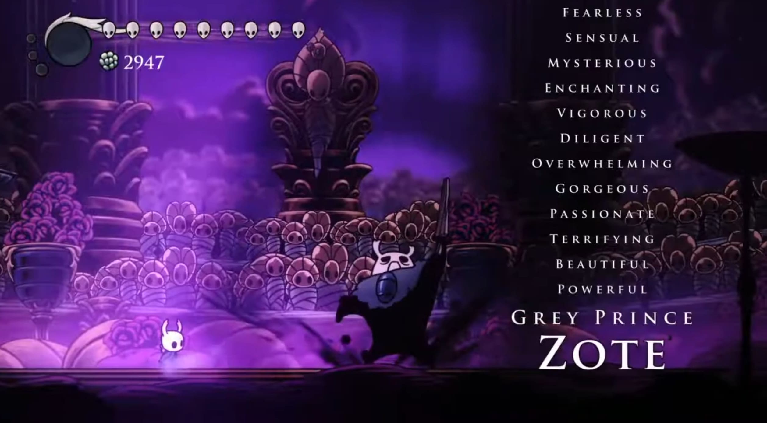 Fighting Grey Prince Zote In The Pantheon of Hallownest