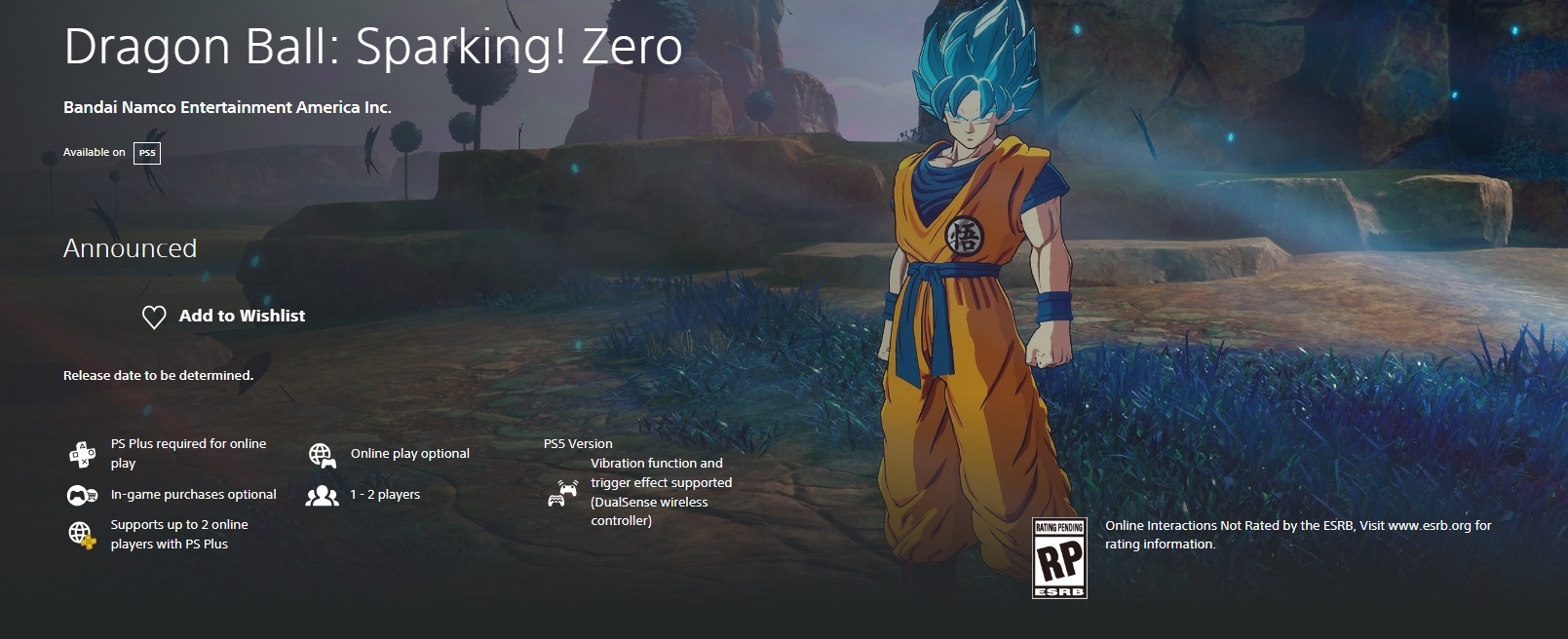 Sony has updated the PS store page for Dragon Ball: Sparking Zero to show a local multiplayer mode | Image Source: PlayStation Store