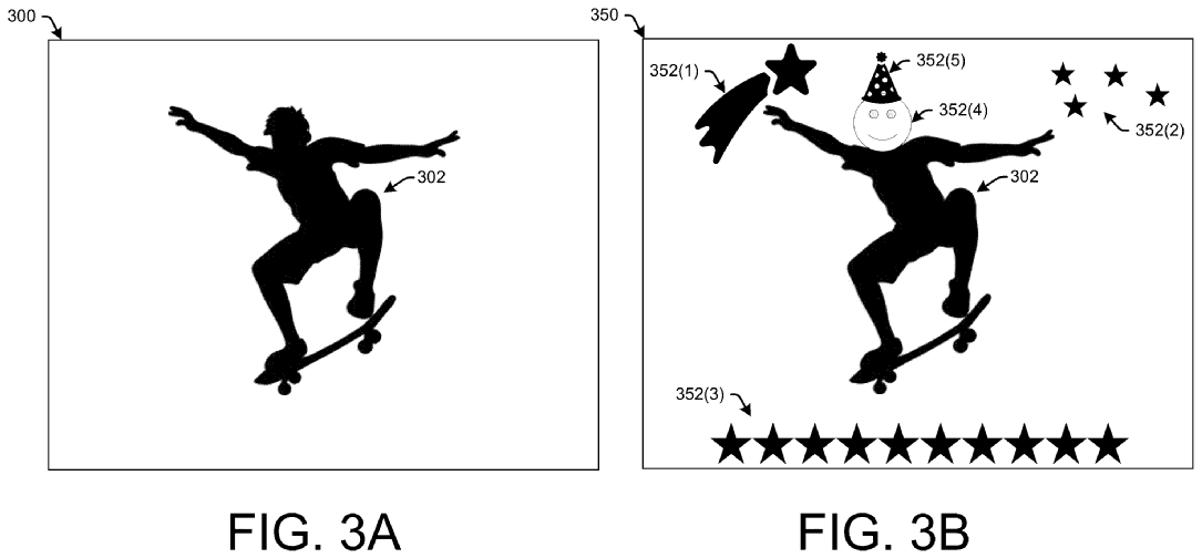 The image shows a default and a modified replay of gameplay using the proposed editor | Image Source: Patentscope