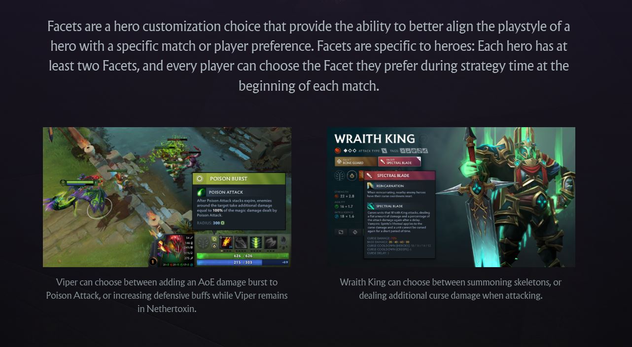 Facets, and what they do. | Image Source: DotA 2