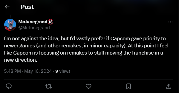 capcom focusing on games twitter