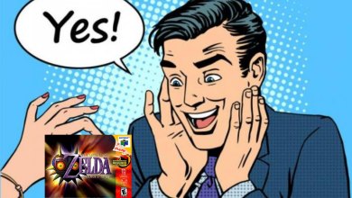 An edited image of an animated person screaming yes to receiving a copy of The Legend of Zelda: Majora's Mask.