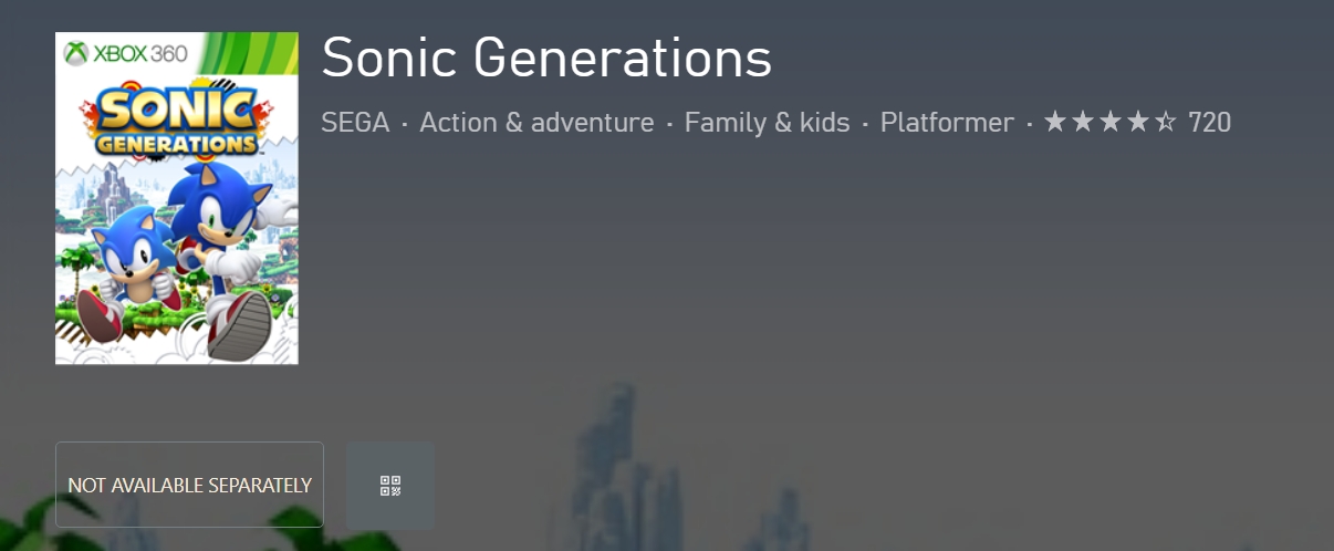 The Original Sonic Generations Gets Abruptly Delisted From Xbox