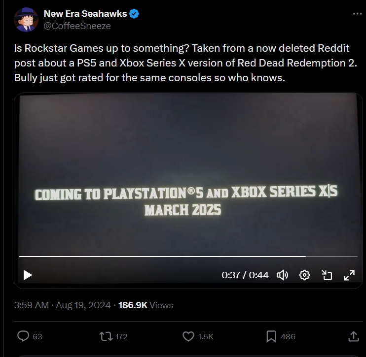 The trailer has been taken from a now-deleted Reddit post that was shared two days ago | Image Source: Twitter